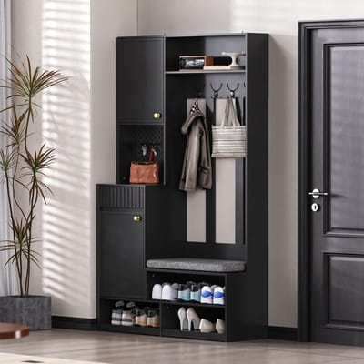 Luxe Bank – Zwart – 100x35x180 cm – Industrohome