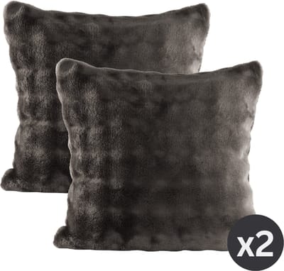 Tiseco - Kussen WAVE (gevuld) - SET/2 - fleece - 45x45 cm, grijs