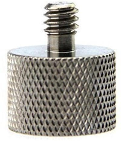 Allecto - Microfoon adapter - 1/4 inch naar 5/8 inch - Compact ontwerp - Zilver - Geschikt voor microfoonstandaards - Hoogwaardige brass constructie