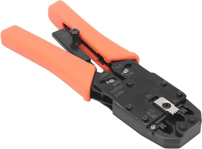 Draad Splicing Tang - Krimptang Tool - Netwerk Kabels Maken - Rateltand Mechanisme - 20.6 cm Lengte - Oranje