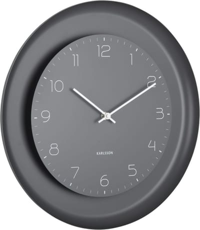 Karlsson Wandklok Dual Disc - Grijs - Ø38cm - Wandklok Modern