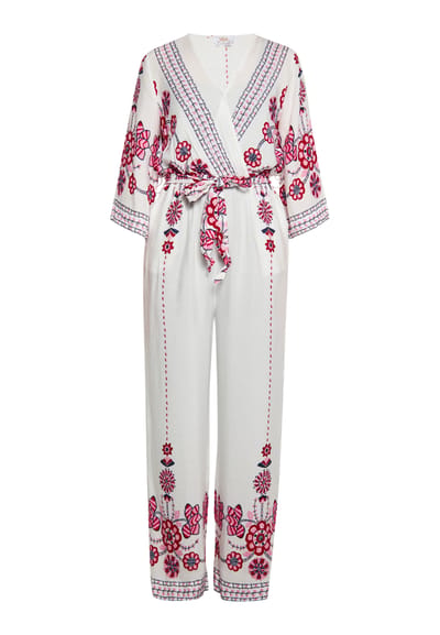 usha Jumpsuit Dames Wit Veelkleurig