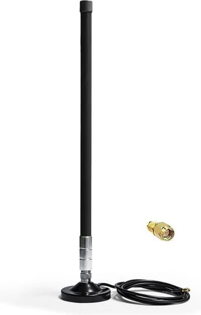 DrPhone HMFS LoRa – 5dBi Glasvezel Helium Hotspot Miner Antenne Met Magnetische Stand - 3 meter lange RP-SMA Male – Outdoor - Zwart