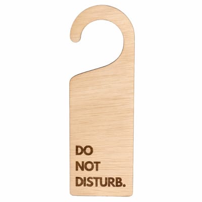 Deurhanger niet storen - do not disturb - deurhanger van hout
