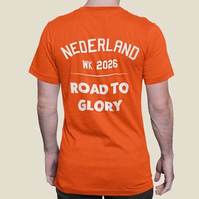 Oranje T-Shirt Nederland WK 2026 – Road To Glory Backprint XS