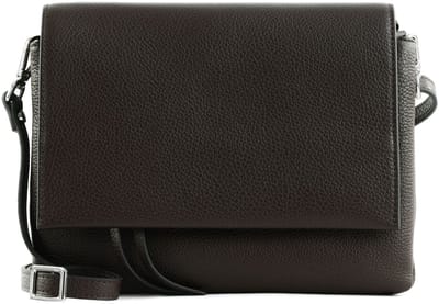 GIANNI CHIARINI Leren schoudertas Three Crossbody Bag Espresso donkerbruin