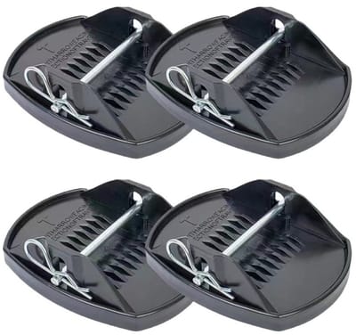 Homtas Steunplaten voor caravans en campers - 4 stuks - Caravansteunen - Aanhangersteunen - Krukassteunen - 17.8x14 cm