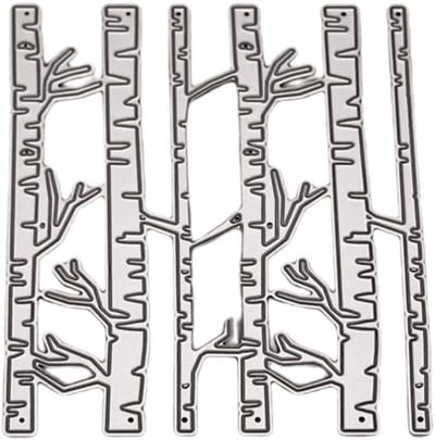 Stanssjabloon berkenbomen - Papier uitstansen - Kaarten maken - BigShot compatibel - 99 x 12 cm - Wit
