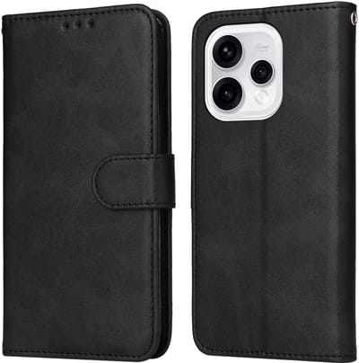 Telestore - Zwart agenda book case hoesje - Telefoonhoesje geschikt voor Oppo Reno15 5G / Oppo Reno 15 5G