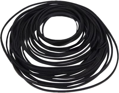 Aandrijfriemen Set - Cassettespeler Onderdelen - Apparaten Repareren - 30 Stuks Assortiment - 0.7mm 1mm Doorsnede - Zwart