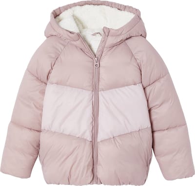 Vertbaudet Donsjack met capuchon colorblock meisjes