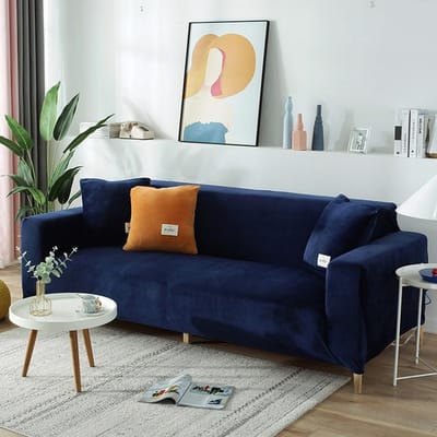 Bankhoes van fluwelen stof, elastische bankhoes, bankhoezen, L-vormige bankhoezen voor thuis 1 Seat Sofa Vloot