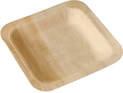 50 Fingerfood - Borden, hout pure hoekig 14 cm x 14 cm