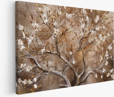 Saammp Muurcirkel Hout - Steen - Abstract kunstwerk - Ø 90 - Wandcirkel - Wanddecoratie Cirkel - Muurdecoratie Woonkamer - Slaapkamer decoratie - Rond Schilderij