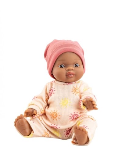 Paola Reina Gordi Fran babypop donker meisje met bruine ogen 34cm