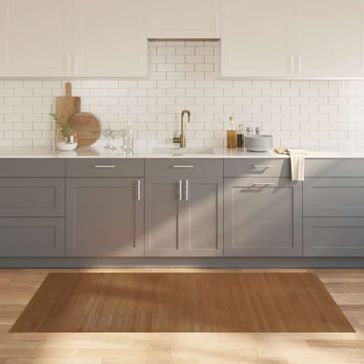 vidaXL - Vloerkleed - rechthoekig - 100x200 - cm - bamboe - bruin