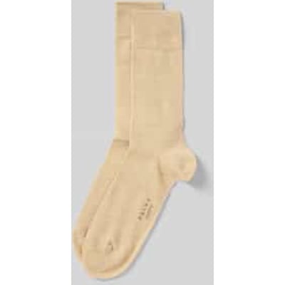 FALKE Happy 2-Pack eenkleurig katoen multipack sokken heren beige - maat 39-42