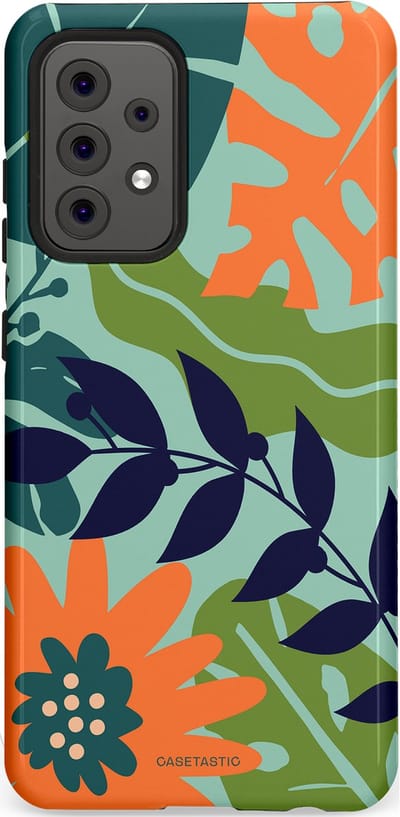 Casetastic Hoesje Geschikt voor Samsung A52 (4G/5G/s) - Stijlvolle Beschermende Duo-layer Case - Wildbloei