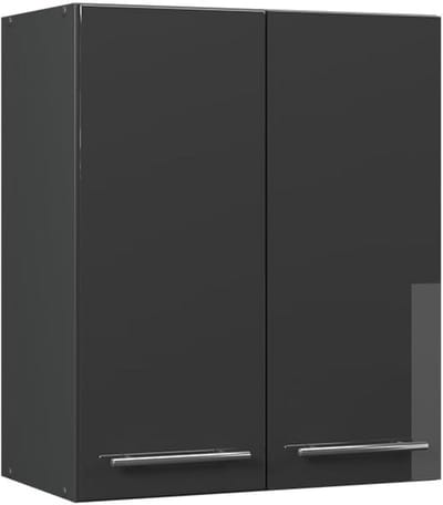 Wandkast Keuken Antraciet Hoogglans 60 cm Keukenkast Opbergen