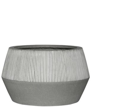 Pottery Pots - Plantenbak Harley Low L - Ø53cm x H32cm - Indoor en Outdoor - White stripe