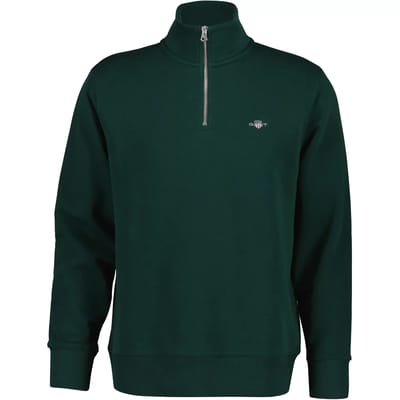 Gant Trui Shield Half-Zip Sweat Tartan Green / male