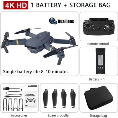 Nieuwe E58 Pro Groothoek 4K HD Camera Drone Real-time Transmissie Fotografie/video Lange Vlucht Drone Mobiele WiFi Bediening dual camera 2 battery