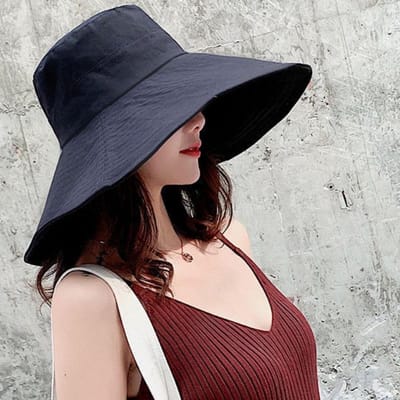 Japanse Zonneklep Dames Lente en Zomer Zonnebrandcrème Vrij Opvouwbaar Grote Rand Zonnehoed Vissershoed Bedek Gezicht Oversized Haar Adjustable 54-59cm gray