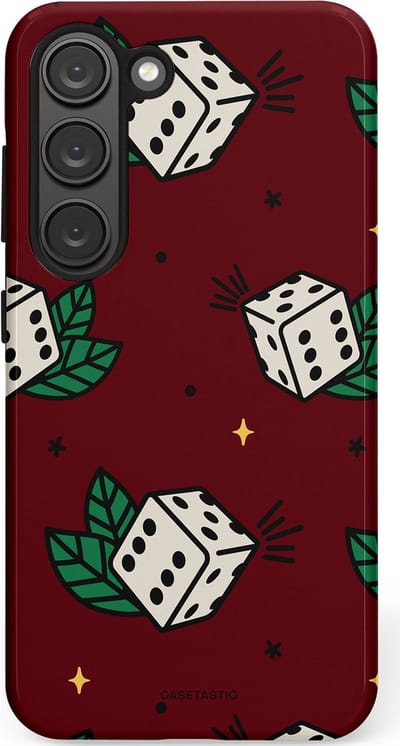 Casetastic Hoesje Geschikt voor Samsung S23 - Stijlvolle Beschermende Duo-layer Case - Casino zes
