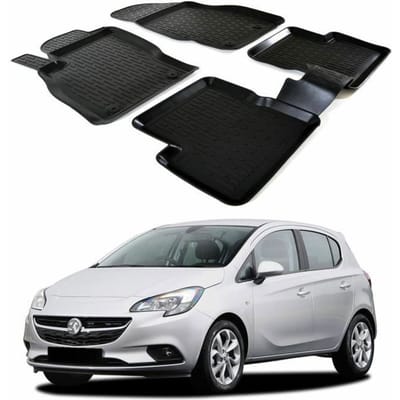 SCOUTT Tapis de sol 3D Opel Corsa E 2006-2019 - Caoutchouc Premium - Résistant à l'eau - Sur mesure noir