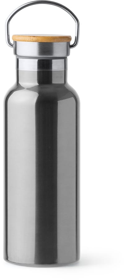 Dubbelwandige RVS Thermosfles. 500 ml kleur Zilver Tiset 1537 Geschikt voor lasertechniek