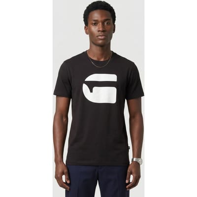 G-Star Logo Slim R T S/s Dk Black Taglia: S | Magliette basic Outlet | Uomo | Nero