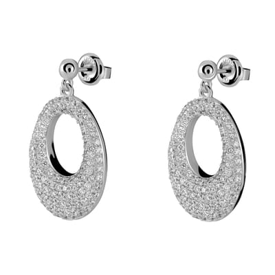 Orphelia Dames 925 Sterling Zilveren Oorbellen - Zilver ZO-5806