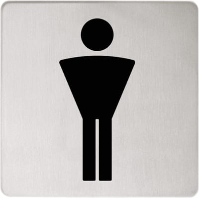 KEUCO deurbord mannen roestvrij staal catering openbare ruimte WC bord plan