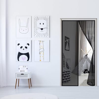 Magnetisch Vliegengordijn voor Deuren - Automatisch Sluitend Hor - Zwart 100x205 cm