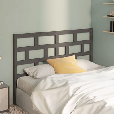 vidaXL - Hoofdbord - 166x4x100 - cm - massief - grenenhout - grijs