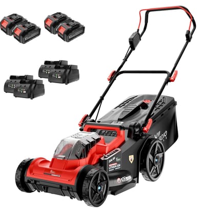 YARDIO Tools® - Grasmaaier Elektrisch - Grasmaaier Accu - Handmaaier - 430mm maaibreedte -42v incl. 4x 4.0a Accu en Snellader - tot 300m2 - Lawnmaster 430 PRO - LawnMaster430-4x-4.0aBAT