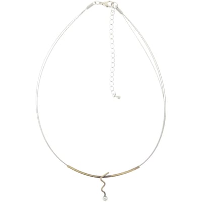 Behave – Ketting dames – 3 rijen staaldraad – modern design – 37 cm