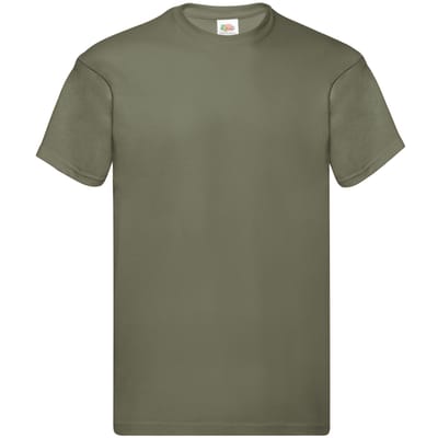 Fruit Of The Loom Heren Originele T-shirt  korte mouwen (Klassiek Olive)
