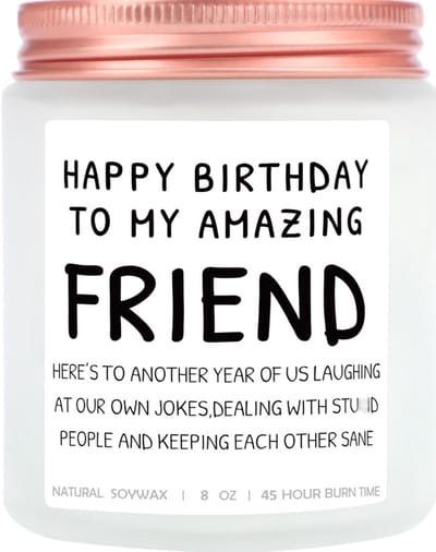 Dailygoods- Kaars Grappig Cadeau voor Vriendschap - Geurkaarsen - Verjaardagscadeaus - Moederdag Gift - Humoristisch Present - Lavendel Geur - Geurkaars