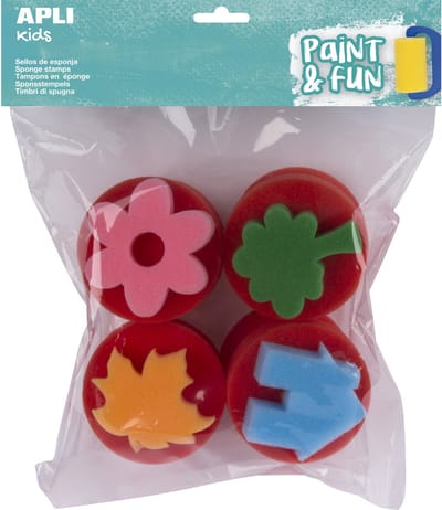 APLI Kids jumbo sponsstempels - creatieve stempelset voor kinderen.