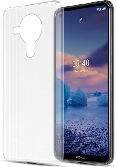Cadorabo Hoesje geschikt voor Nokia 5.4 in VOLLEDIG TRANSPARANT - Beschermhoes gemaakt van flexibel TPU Silicone Case Cover