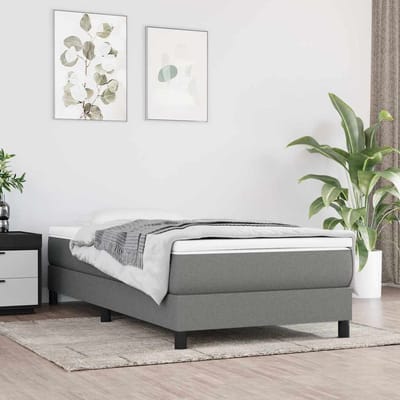 vidaXL - Pocketveringmatras - voor - kinderen - medium - 80x160 - cm - stof - donkergrijs