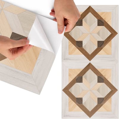 Tulup Meubelfolie - Houten patroon Meubelfolie Zelfklevend - 75x150 cm - Bruin Meubelfolie - Plakfolie Meubels - Geometrische Meubelfolie - Decoratiefolie Zelfklevend - Slaapkamer decoratie - Achtergronden en patronen
