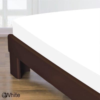 Homéé® Hoeslaken Katoen wit 90x200 +30 cm eenpersoons bed - gladde 100% Katoen - Perfecte pasvorm