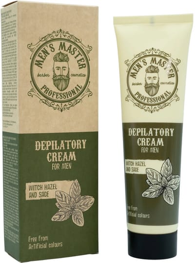 Men's Master Ontharingscrème Mannen – voor Gevoelige Huid – Borst, Rug en Benen – Pijnloze & Snelle Ontharing – Tube 150ml + Aftercare Crème 25ml