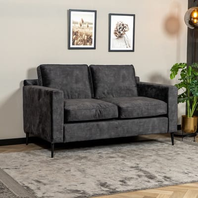 Bronx71® Velvet bank 2-zits Florida antraciet