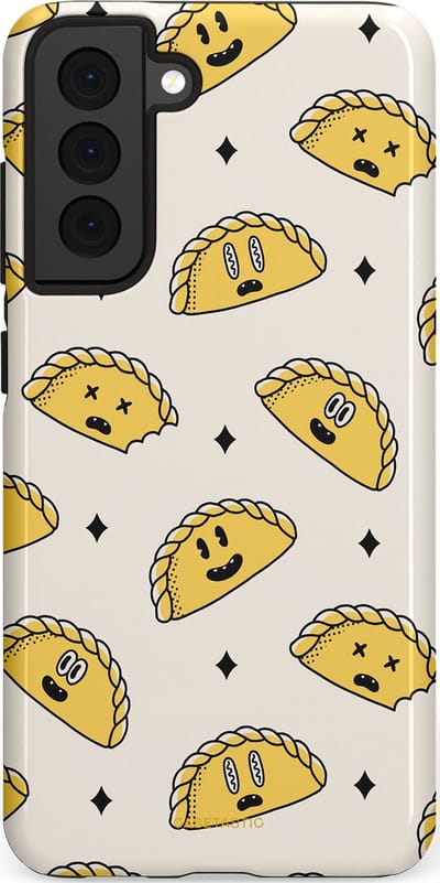 Casetastic Hoesje Geschikt voor Samsung S21 FE - Stijlvolle Beschermende Duo-layer Case - Pastei gerei