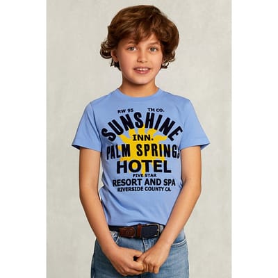 River Woods Normal Fit Basic T-shirt Nile Blue Size: 04 | T-shirts Outlet | Unisex | Blauw