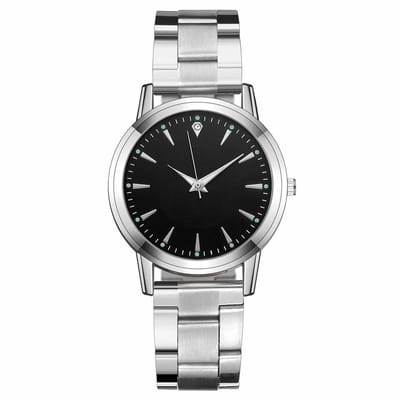 Fako - Dameshorloge - Stalen Band - Diamond - 30mm - Zwart