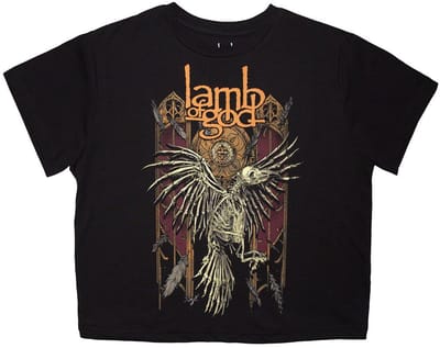 Lamb Of God - Crow Crop top - S - Zwart